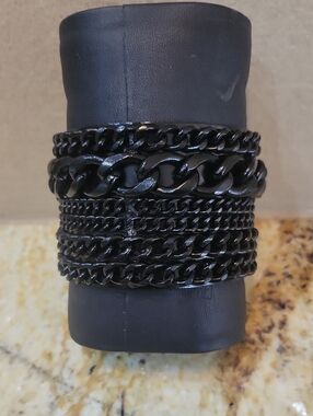 Black Multi-Chain Bracelet - Women's Accessory